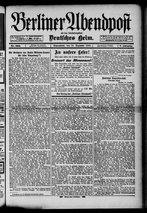 Berliner Abendpost vom 14.12.1895