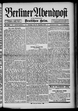 Berliner Abendpost vom 17.12.1895