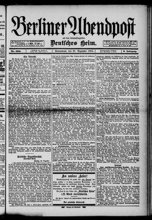 Berliner Abendpost vom 21.12.1895