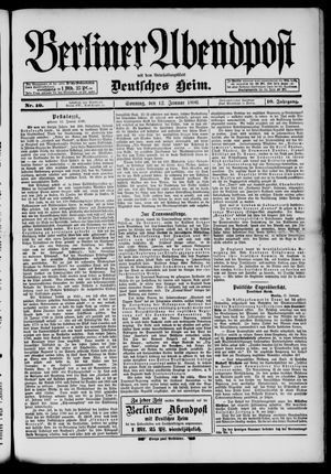 Berliner Abendpost vom 12.01.1896