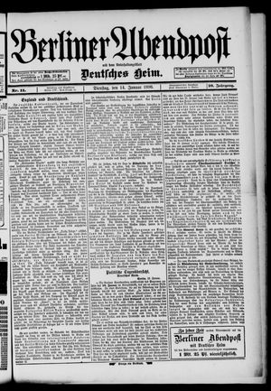 Berliner Abendpost on Jan 14, 1896