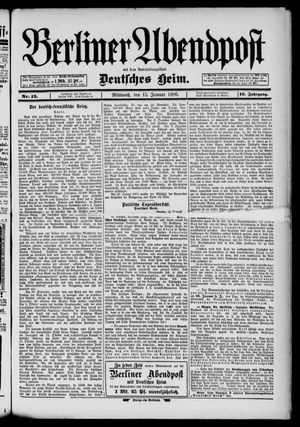Berliner Abendpost vom 15.01.1896
