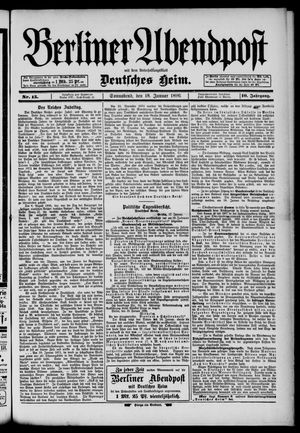 Berliner Abendpost vom 18.01.1896