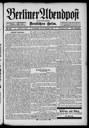 Berliner Abendpost on Jan 23, 1896