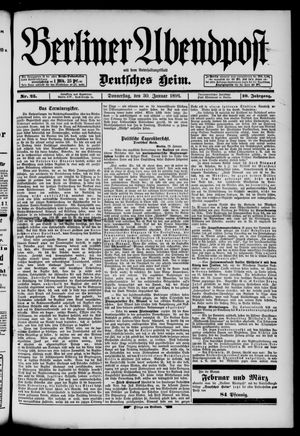 Berliner Abendpost on Jan 30, 1896