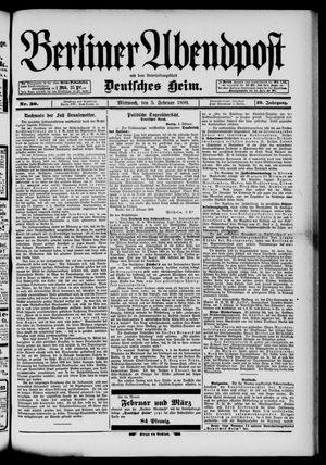 Berliner Abendpost on Feb 5, 1896