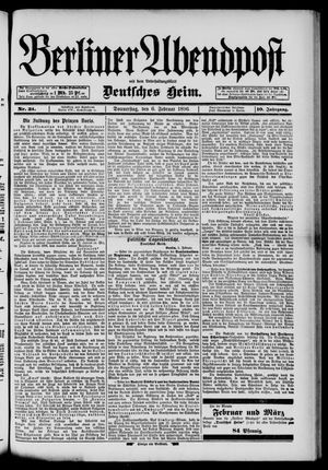 Berliner Abendpost on Feb 6, 1896