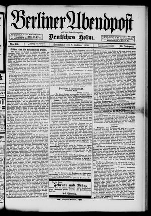Berliner Abendpost vom 08.02.1896