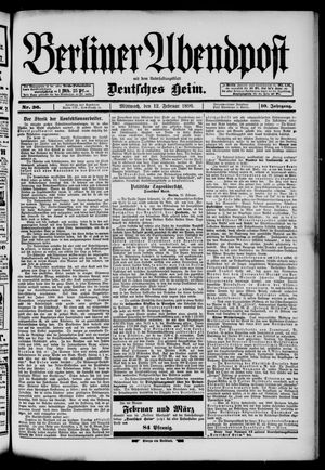 Berliner Abendpost vom 12.02.1896