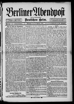 Berliner Abendpost vom 19.02.1896