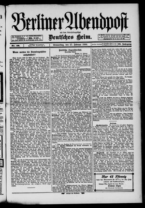 Berliner Abendpost on Feb 27, 1896