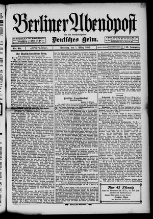 Berliner Abendpost vom 01.03.1896