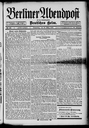 Berliner Abendpost on Mar 19, 1896