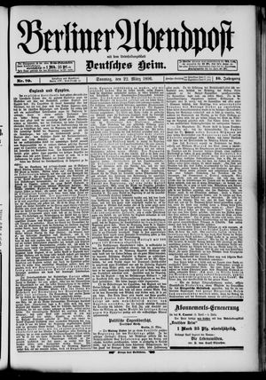 Berliner Abendpost vom 22.03.1896