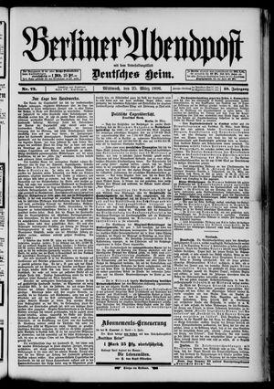 Berliner Abendpost vom 25.03.1896
