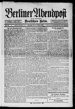 Berliner Abendpost vom 31.03.1896