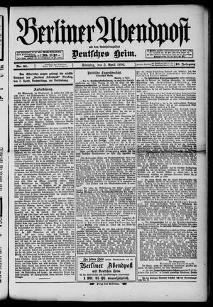 Berliner Abendpost vom 05.04.1896