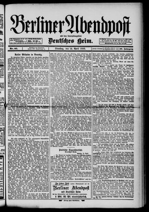 Berliner Abendpost vom 14.04.1896