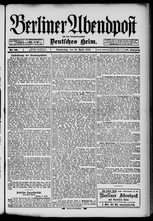 Berliner Abendpost on Apr 16, 1896