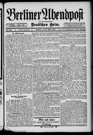Berliner Abendpost vom 28.04.1896