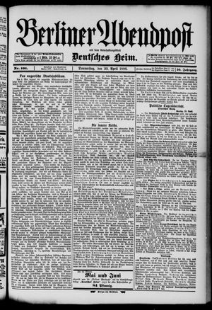 Berliner Abendpost vom 30.04.1896