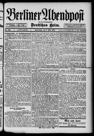 Berliner Abendpost vom 07.05.1896