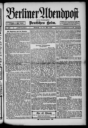 Berliner Abendpost vom 20.05.1896