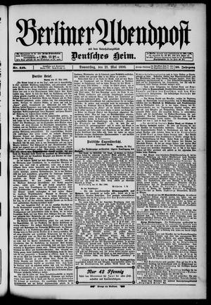 Berliner Abendpost vom 21.05.1896