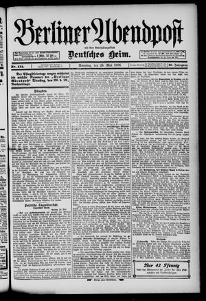 Berliner Abendpost vom 24.05.1896