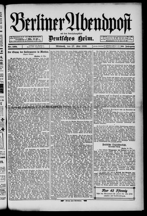 Berliner Abendpost vom 27.05.1896