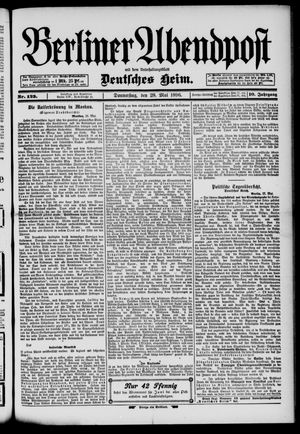 Berliner Abendpost vom 28.05.1896