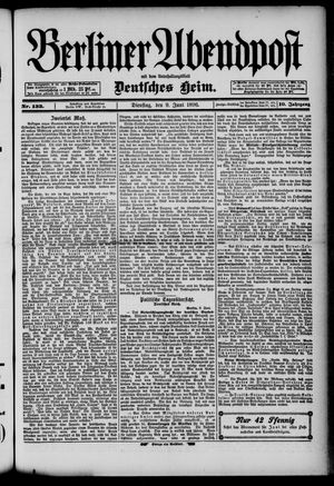 Berliner Abendpost vom 09.06.1896
