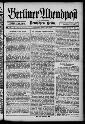 Berliner Abendpost vom 11.06.1896