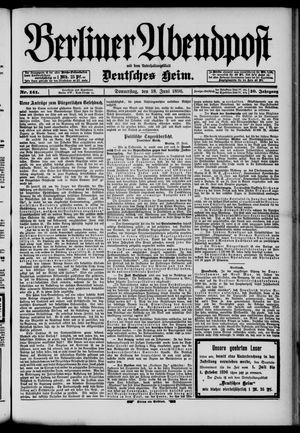 Berliner Abendpost vom 18.06.1896
