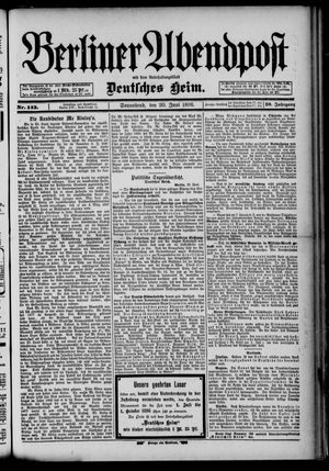 Berliner Abendpost vom 20.06.1896