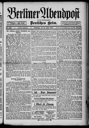 Berliner Abendpost on Jun 24, 1896