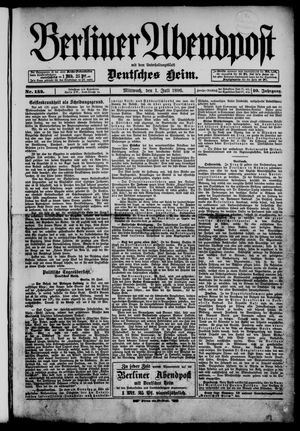 Berliner Abendpost vom 01.07.1896
