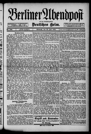 Berliner Abendpost vom 22.07.1896