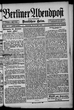 Berliner Abendpost vom 30.07.1896