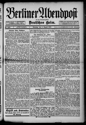 Berliner Abendpost vom 02.08.1896