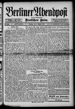 Berliner Abendpost vom 04.08.1896