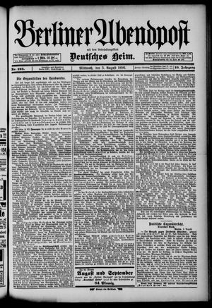 Berliner Abendpost vom 05.08.1896