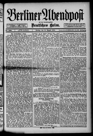 Berliner Abendpost vom 14.08.1896