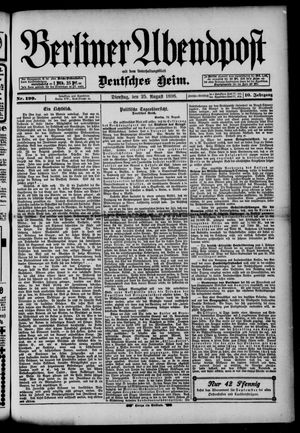 Berliner Abendpost vom 25.08.1896