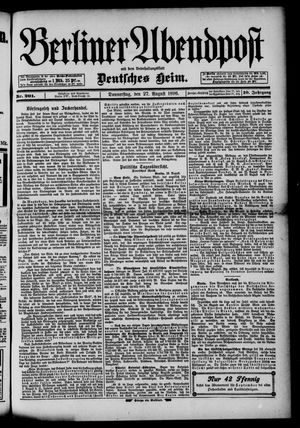 Berliner Abendpost on Aug 27, 1896
