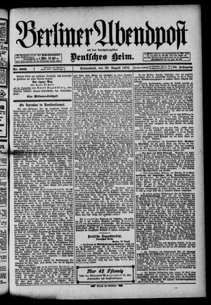 Berliner Abendpost vom 29.08.1896