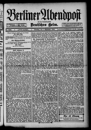 Berliner Abendpost vom 01.09.1896