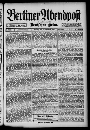 Berliner Abendpost vom 06.09.1896