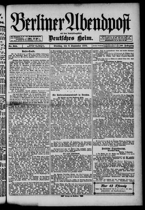 Berliner Abendpost vom 08.09.1896