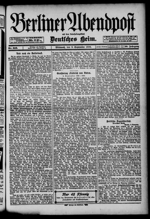 Berliner Abendpost vom 09.09.1896